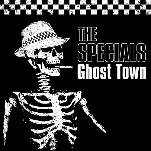 SPECIALS - GHOST TOWN - BLACK/WHITE SPLATTER - Vinyl Record image 1