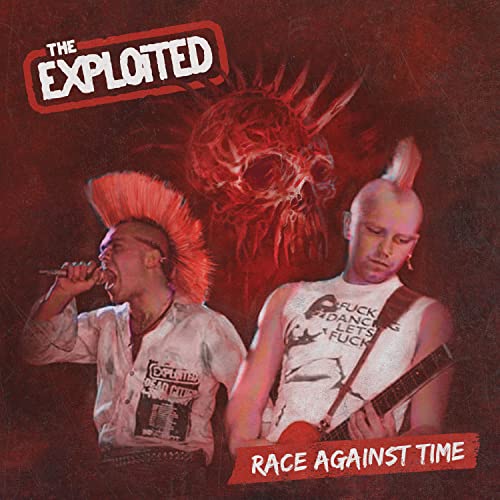 EXPLOITED - RACE AGAINST TIME - BLUE - Vinyl Record 7 image 1