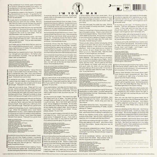 Leonard Cohen - I'm Your Man - Vinyl Record image 2