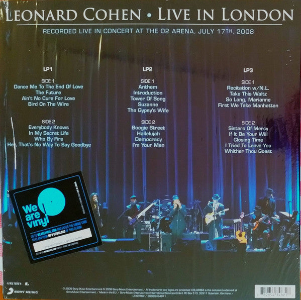 Leonard Cohen - Live In London - Vinyl Record image 2