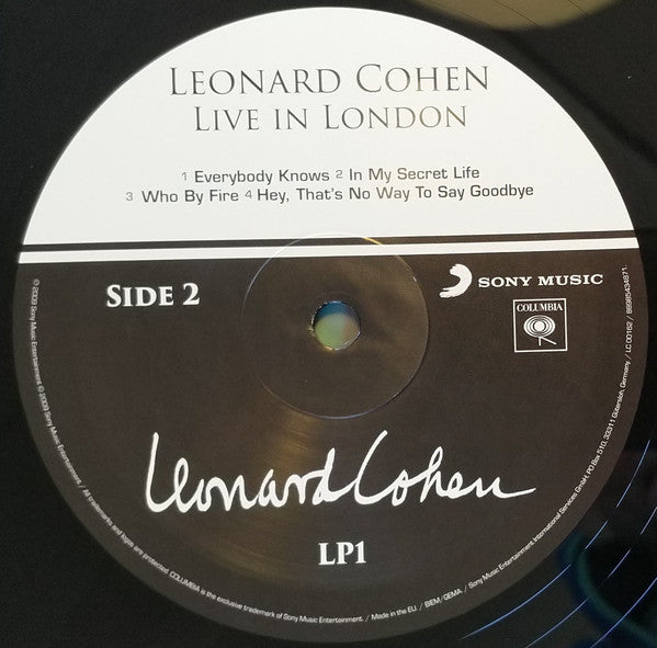 Leonard Cohen - Live In London - Vinyl Record image 4