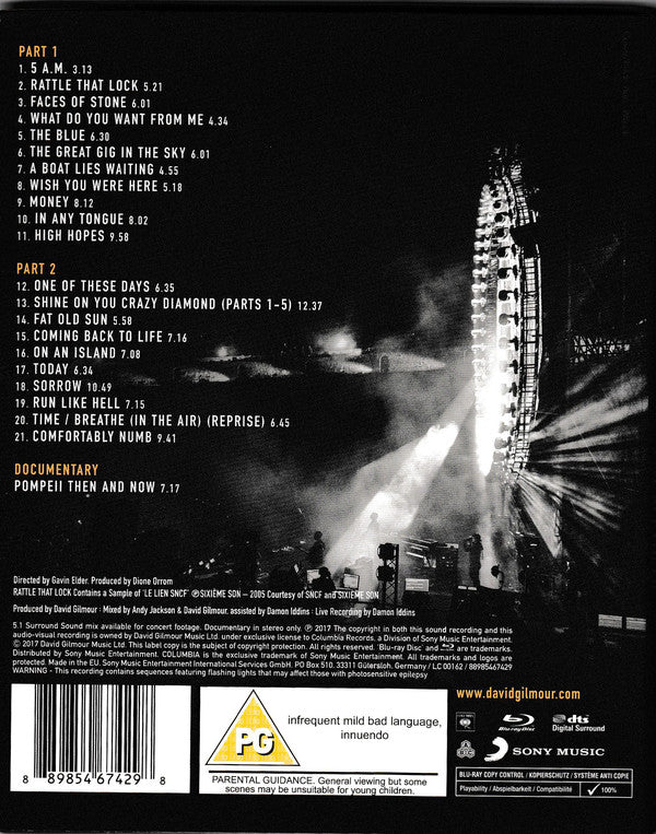 Gilmour - Live At Pompeii - Blu-ray Video Longplay image 2