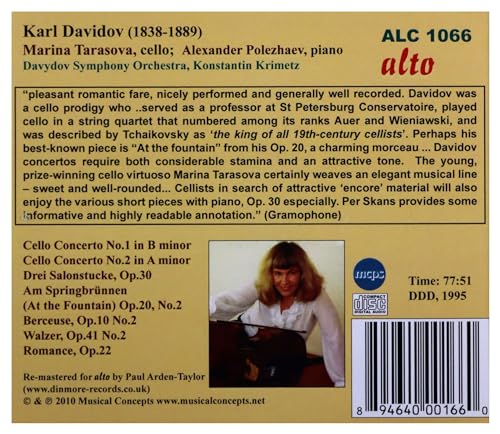 Karl Davidov - Cello Concertos - CD image 2