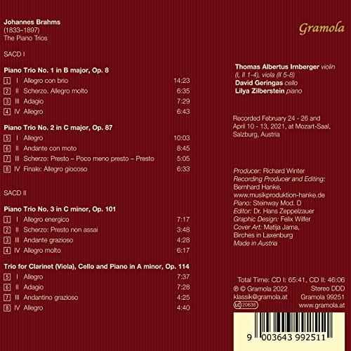 IRNBERGER/GERINGAS - BRAHMSDIE KLAVIERTRIOS - CD image 2
