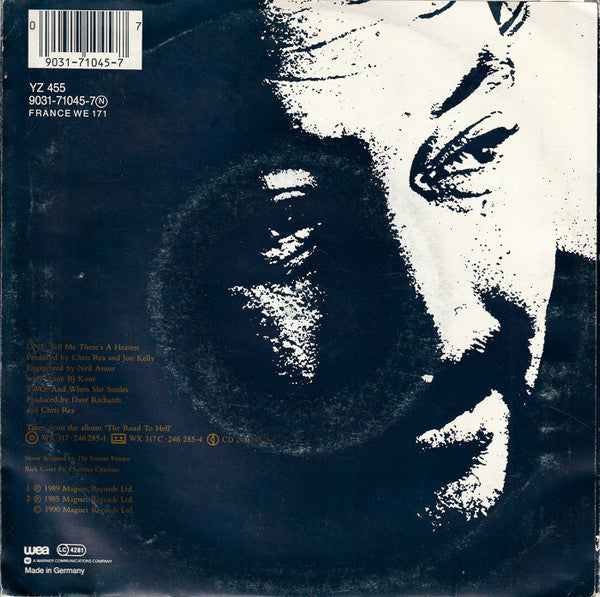 Chris Rea - Tell Me There's A Heaven - Used Vinyl Record 7" image 6