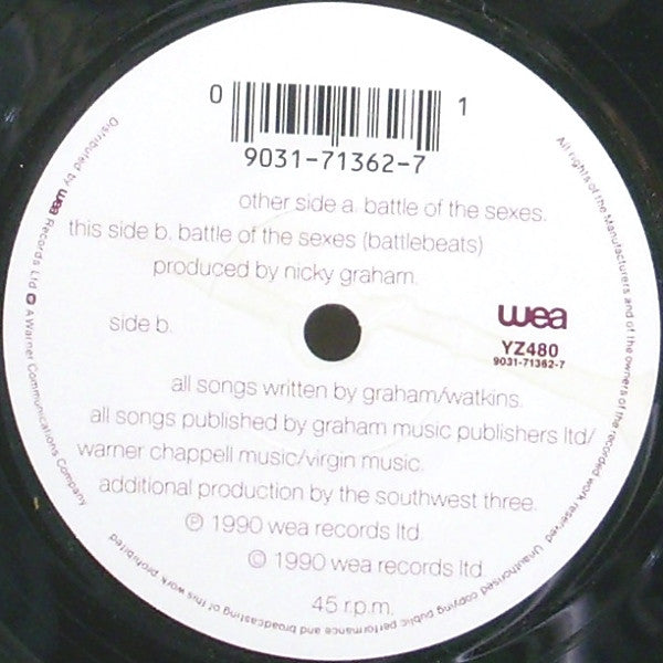 Faith - Battle Of The Sexes - Used Vinyl Record 7" image 4