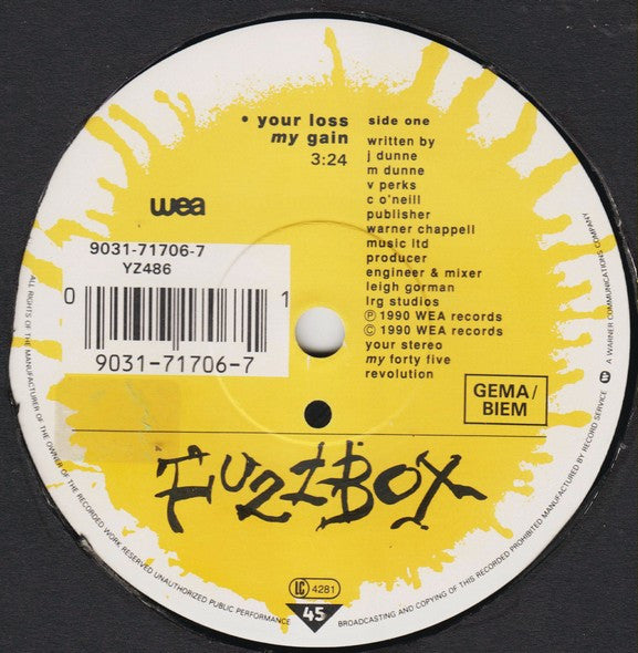 We've Got A Fuzzbox - Your Loss My Gain - Used Vinyl Record 7" image 3
