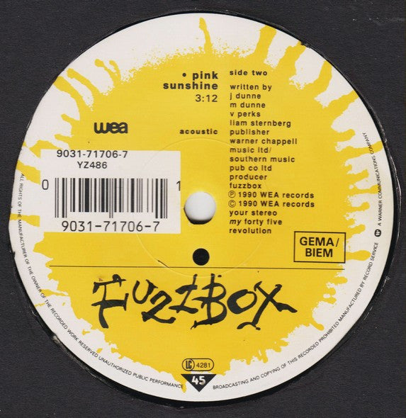We've Got A Fuzzbox - Your Loss My Gain - Used Vinyl Record 7" image 4