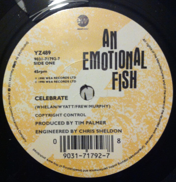 An Emotional Fish - Celebrate - Used Vinyl Record 7" image 3