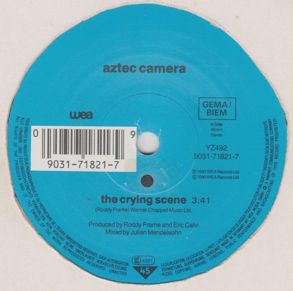 Aztec Camera - Crying Scene - Used Vinyl Record 7" image 7