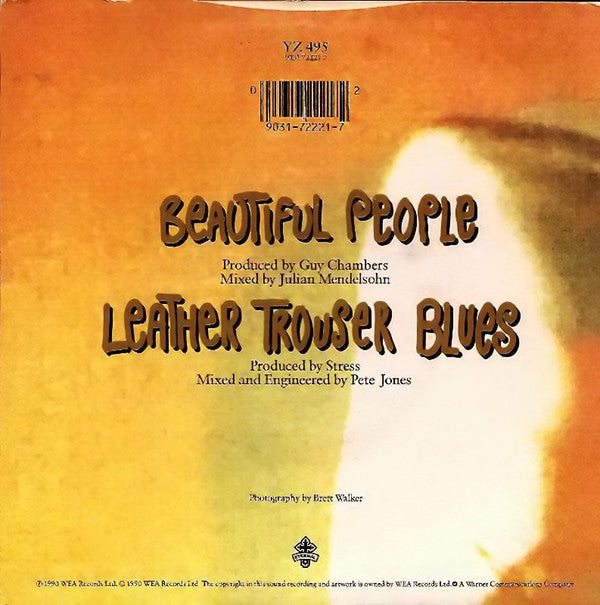 Stress - Beautiful People - Used Vinyl Record 7" image 6