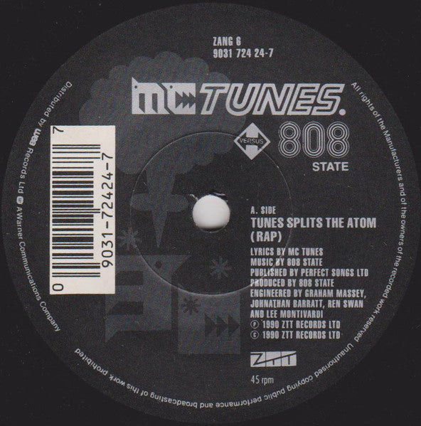 MC Tunes - Tunes Splits The Atom - Used Vinyl Record 7" image 3
