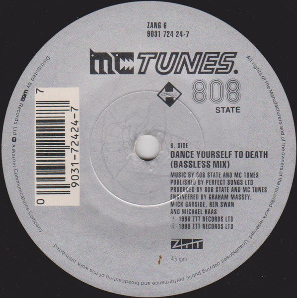 MC Tunes - Tunes Splits The Atom - Used Vinyl Record 7" image 4