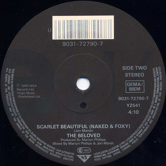 Beloved - It's Alright Now - Used Vinyl Record 7" image 4