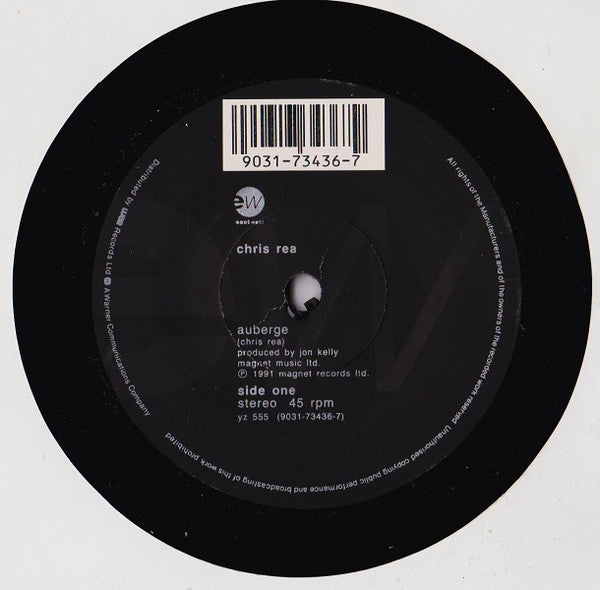 Chris Rea - Auberge - Used Vinyl Record 7" image 3