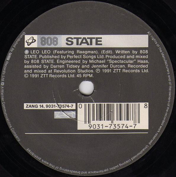 808 State - In Yer Face - Used Vinyl Record 7" image 8