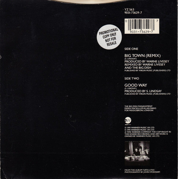 Big Dish - Big Town - Used Vinyl Record 7" image 5