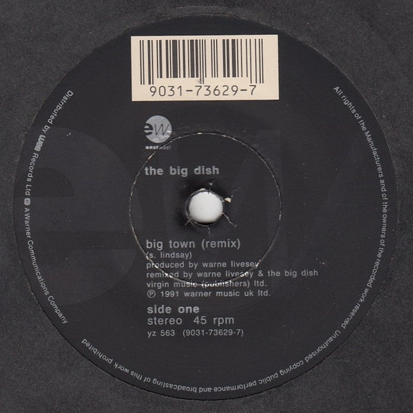 Big Dish - Big Town - Used Vinyl Record 7" image 8