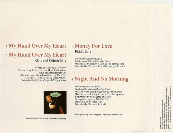 Marc Almond - My Hand Over My Heart - Used CD image 3