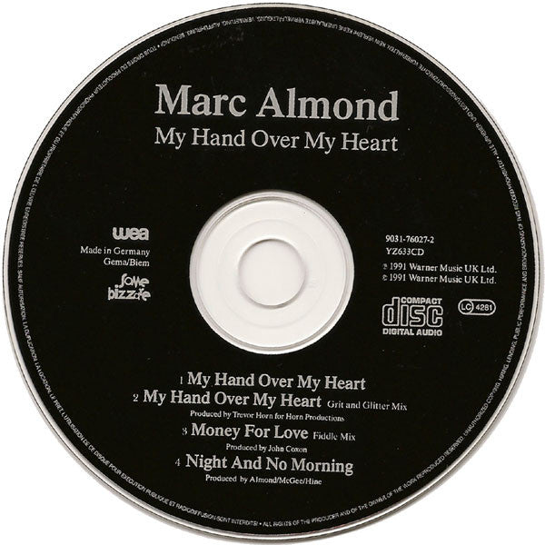 Marc Almond - My Hand Over My Heart - Used CD image 4
