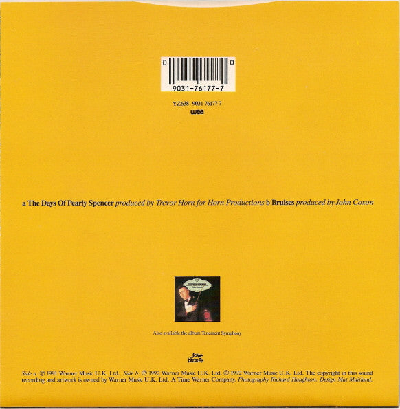 Marc Almond - Days Of Pearly Spencer - Used Vinyl Record 7" image 2