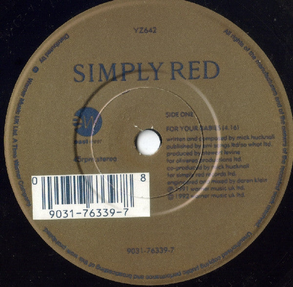 Simply Red - For Your Babies - Used Vinyl Record 7" image 3