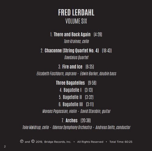 Thomas Kraines - Fred Lerdahl: There and Back Again/Chaconne - CD image 2
