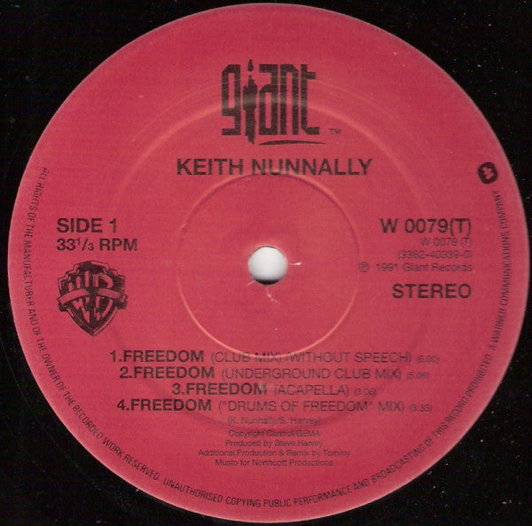 Keith Nunnally - Freedom - Used Vinyl Record 12" image 2