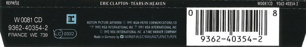 Eric Clapton - Tears In Heaven - Used CD image 2