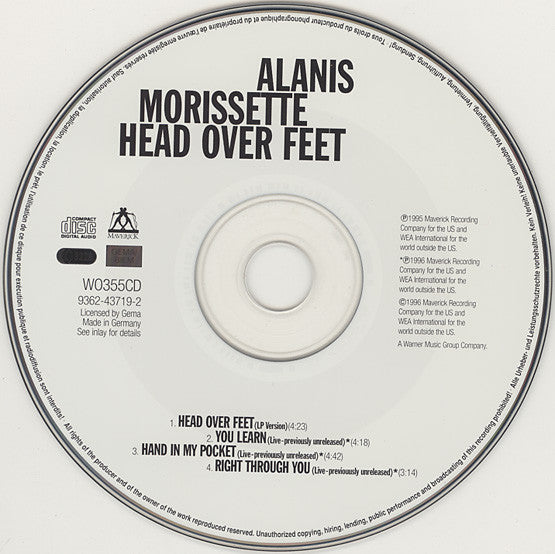 Alanis Morissette - Head Over Feet - Used CD image 4
