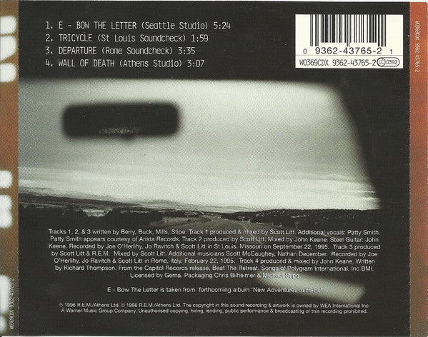 R.E.M. - E-Bow The Letter - Used CD image 2