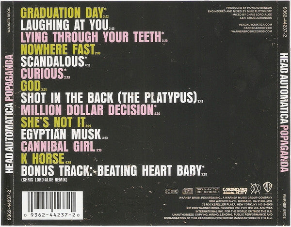 Head Automatica - Popaganda - Used CD image 2