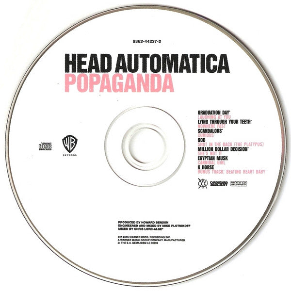 Head Automatica - Popaganda - Used CD image 3