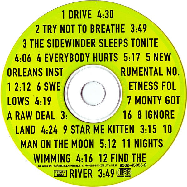 R.E.M. - Automatic For The People - Used CD image 3