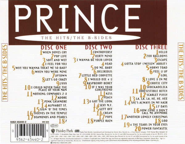 Prince - Hits / The B-Sides - Used CD image 3