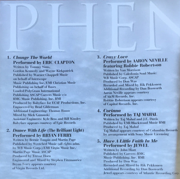 Various - Music From The Motion Picture Phenomenon - Used CD image 5