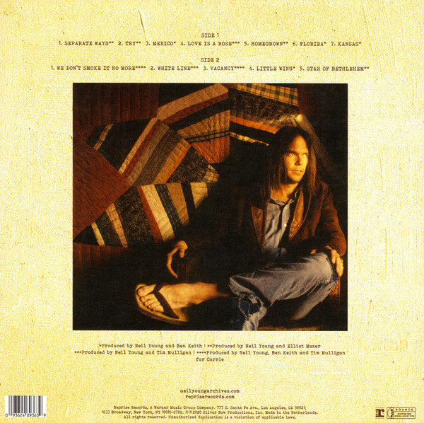 Neil Young - Homegrown - Vinyl Record VINYL image 2