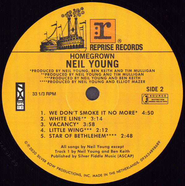 Neil Young - Homegrown - Vinyl Record VINYL image 4