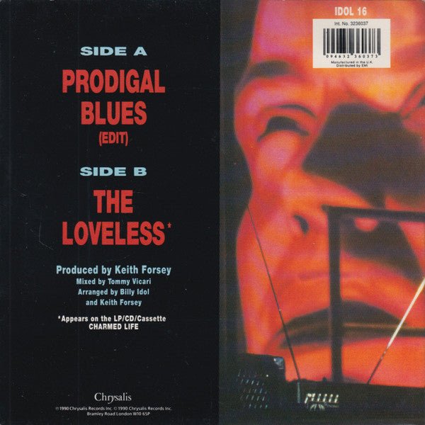 Billy Idol - Prodigal Blues - Used Vinyl Record 7" image 4