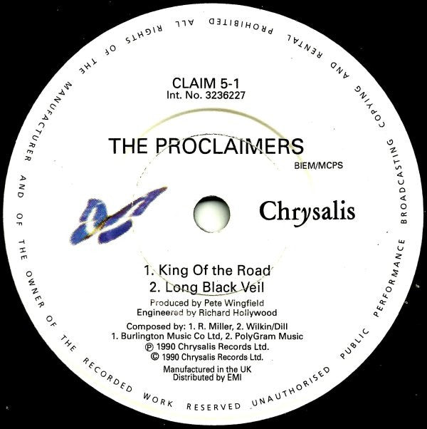 Proclaimers - King Of The Road EP - Used Vinyl Record 7" image 3