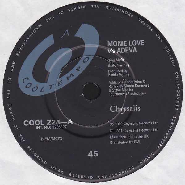 Monie Love - Ring My Bell - Used Vinyl Record 7" image 3
