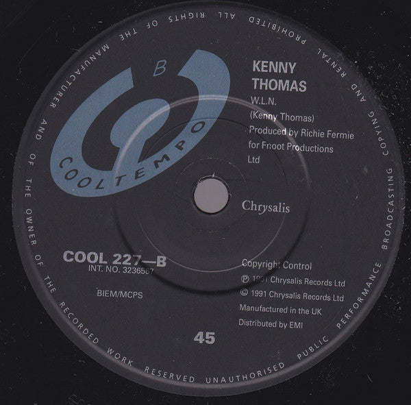 Kenny Thomas - Outstanding - Used Vinyl Record 7" image 4