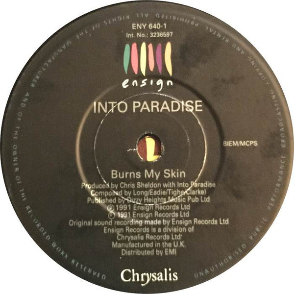 Into Paradise - Burns My Skin - Used Vinyl Record 7" image 5