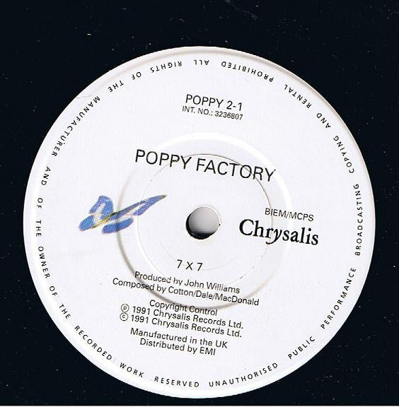 Poppy Factory - 7x7 - Used Vinyl Record 7" image 3