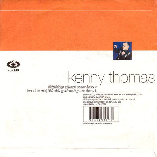 Kenny Thomas - Thinking About Your Love - Used Vinyl Record 7" image 6