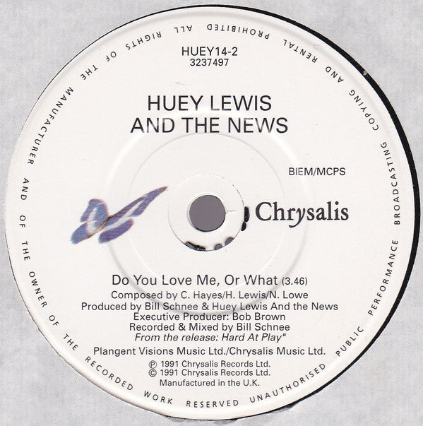 Huey Lewis & The New - It Hit Me Like A Hammer - Used Vinyl Record 7" image 4
