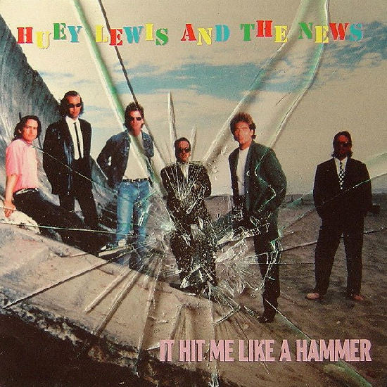 Huey Lewis & The New - It Hit Me Like A Hammer - Used Vinyl Record 7" image 5