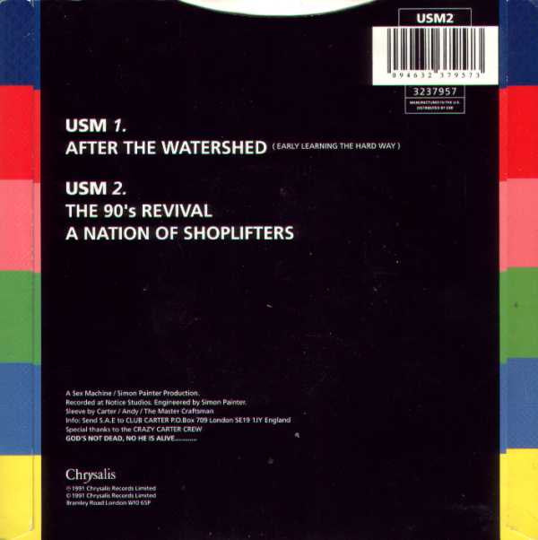 Carter The Unstoppab - After The Watershed - Used Vinyl Record 7" image 2