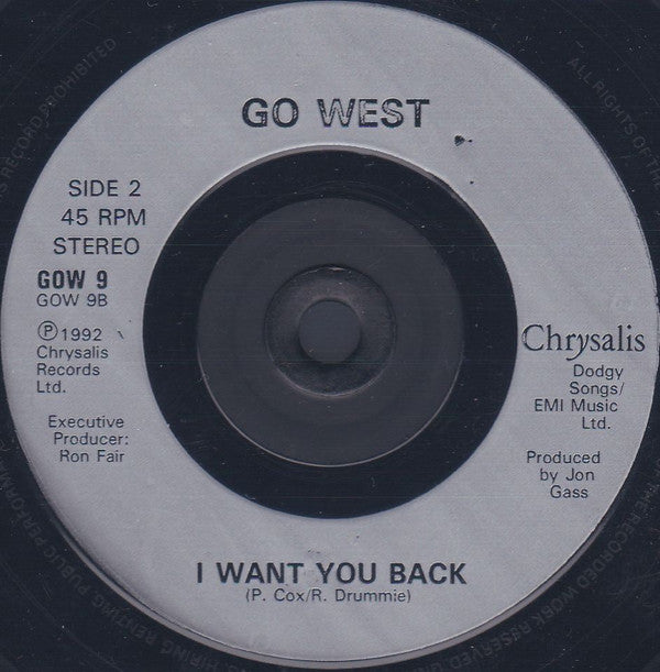 Go West - Faithful - Used Vinyl Record 7" image 4