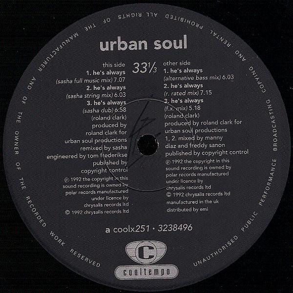 Urban Soul - Always - Used Vinyl Record 12" image 3